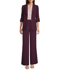 Calvin Klein Crepe Wide Leg Pants