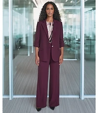 Calvin Klein Crepe Wide Leg Pants