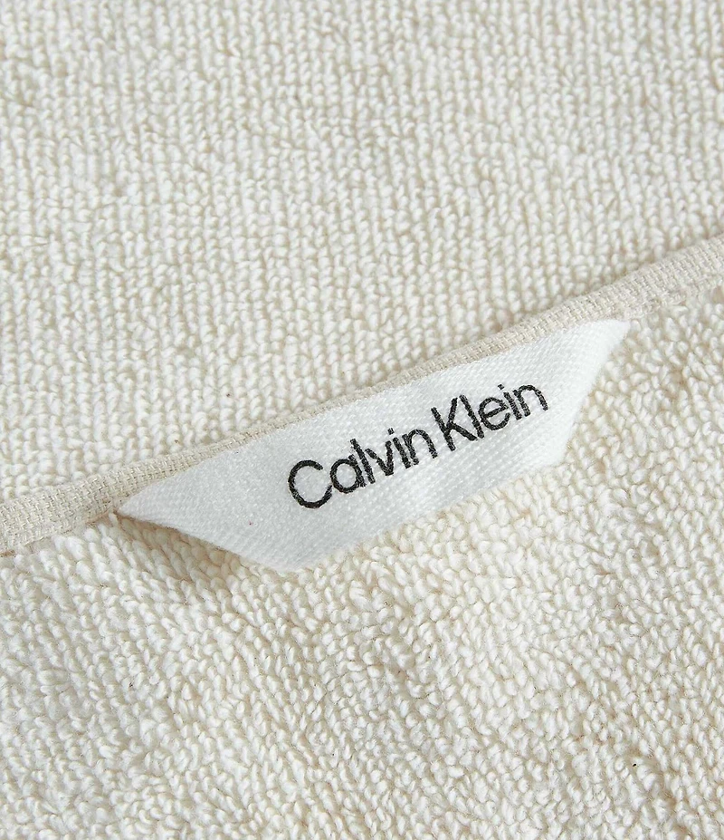 Calvin Klein Entwine Solid Cotton Terry 3-Piece Bath Towel Set