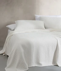 Calvin Klein Essential Garment Washed Cotton Jacquard Coverlet