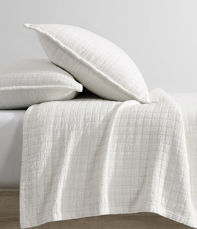 Calvin Klein Essential Garment Washed Cotton Jacquard Coverlet