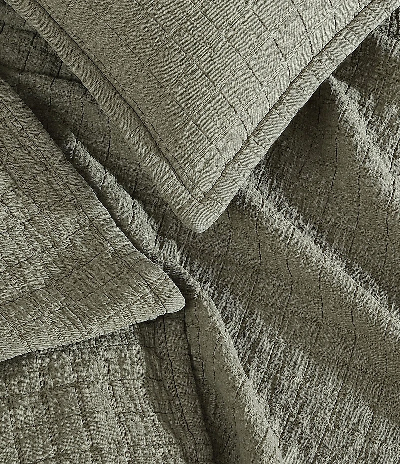 Calvin Klein Essential Garment Washed Cotton Jacquard Coverlet