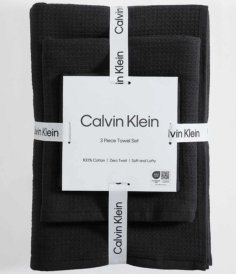 Calvin Klein Eternity Solid Cotton Terry 3 Piece Bath Towel Set