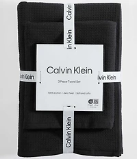 Calvin Klein Eternity Solid Cotton Terry 3 Piece Bath Towel Set