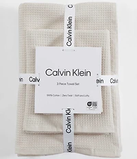 Calvin Klein Eternity Solid Cotton Terry 3 Piece Bath Towel Set