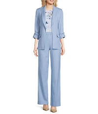 Calvin Klein Faux Denim 3/4 Sleeve Jacket