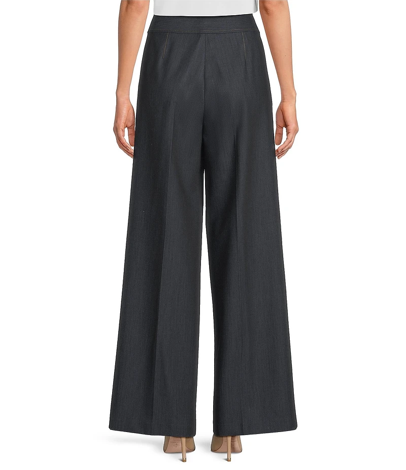 Calvin Klein Faux Denim Wide Leg Pants