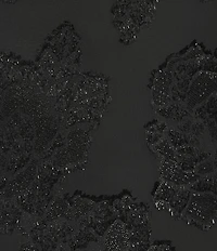 Calvin Klein Floral Burnout Chiffon Crew Neck Raglan Long Sleeve Blouse