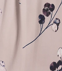 Calvin Klein Floral Printed Jersey Sleeveless Pleat Neck Cami