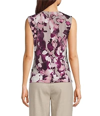 Calvin Klein Floral Ruffle V-Neck Sleeveless Cami