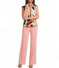 Calvin Klein Georgette Twisted Neck Sleeveless Top