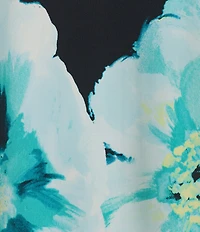 Calvin Klein Jersey Knit Pleated Crew Neck Short Sleeve Blouse