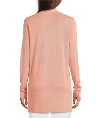 Calvin Klein Knit Collarless Long Sleeve Open Front Cardigan