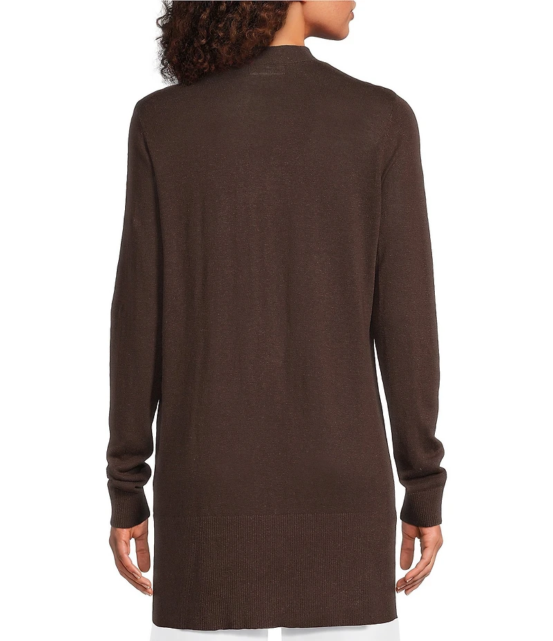 Calvin Klein Knit Collarless Long Sleeve Open Front Cardigan