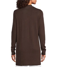 Calvin Klein Knit Collarless Long Sleeve Open Front Cardigan