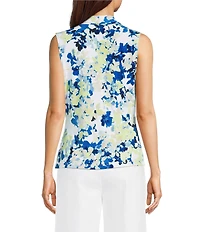 Calvin Klein Knit Jersey Printed V-Neck Sleeveless Cami