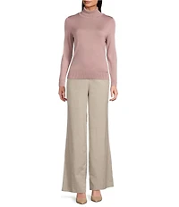 Calvin Klein Knit Mock Neck Long Sleeve Top