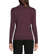 Calvin Klein Knit Mock Neck Long Sleeve Top