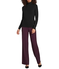 Calvin Klein Knit Mock Neck Long Sleeve Top