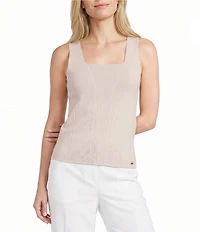 Calvin Klein Knit Square Neck Sleeveless Tank