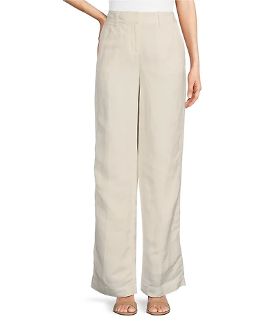 Calvin Klein Linen Blend Straight Leg Pants