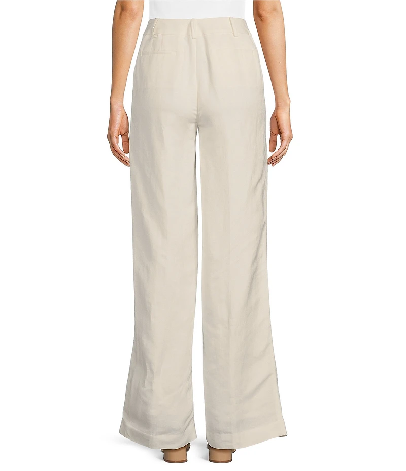 Calvin Klein Linen Blend Straight Leg Pants