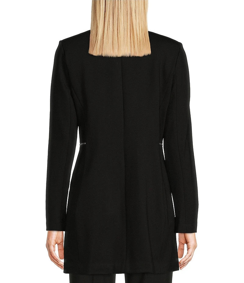 Calvin Klein Long Sleeve Open Front Trench Jacket