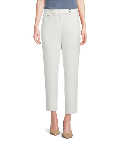 Calvin Klein Luxe Slim Fit Straight Leg Ankle Pants