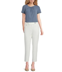 Calvin Klein Luxe Slim Fit Straight Leg Ankle Pants