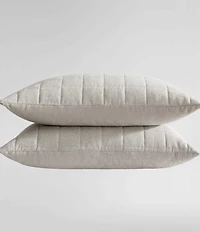 Calvin Klein Melange Cotton Flannel Pillow Sham, Set of 2
