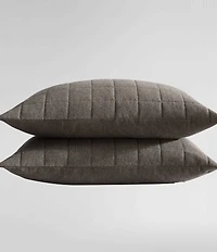 Calvin Klein Melange Cotton Flannel Pillow Sham, Set of 2