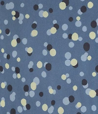 Calvin Klein Mesh Knit Dotted Print Crew Neck Side Pleated Collar Elbow Length Sleeve Top