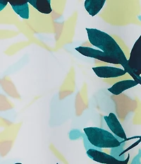 Calvin Klein Mixed Media Tie Neck Short Sleeve Blouse