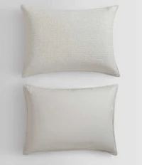 Calvin Klein Modern Cotton Ribbed Matelasse Melange Tencel Jersey Duvet Cover Mini Set