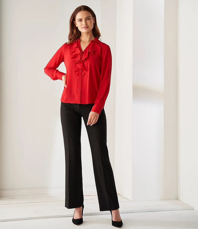 Calvin Klein Mid Rise Modern Fit Straight Leg Pants