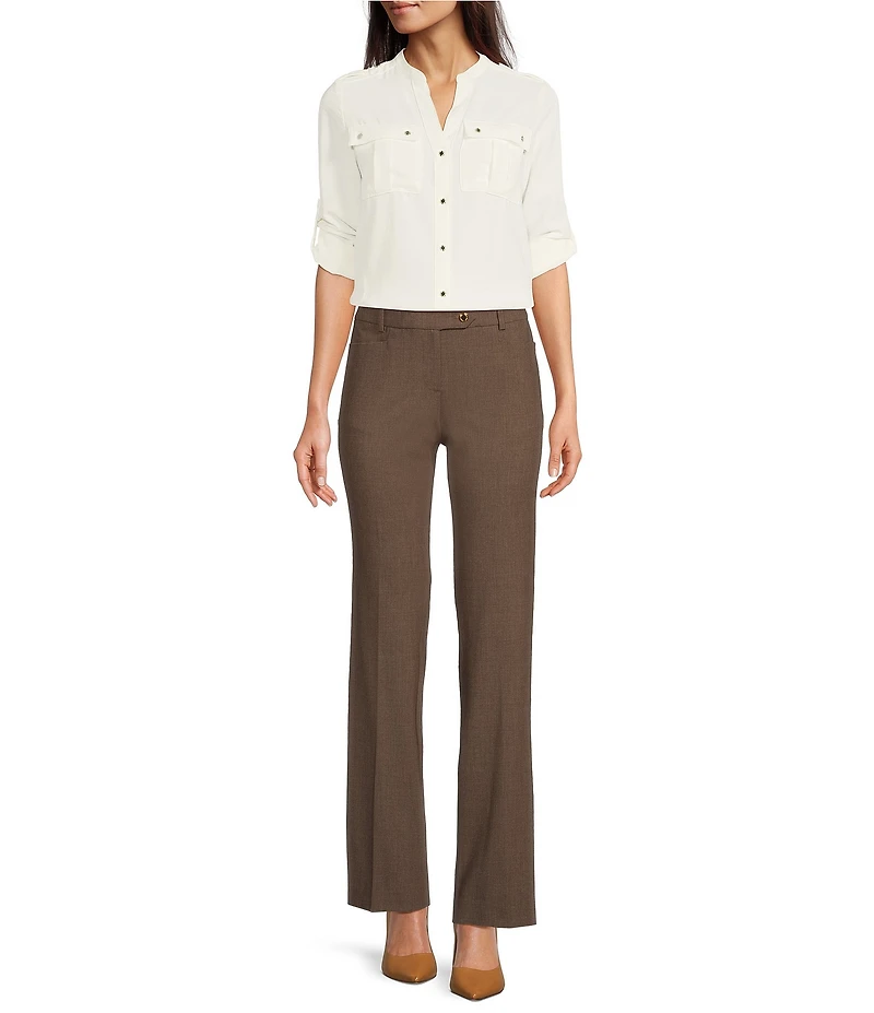 Calvin Klein Mid Rise Modern Fit Straight Leg Pants