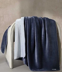 Calvin Klein Modern Lush Reversible Solid Throw Blanket