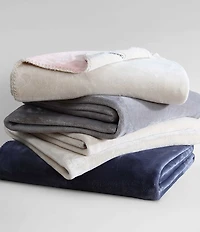 Calvin Klein Modern Lush Reversible Solid Throw Blanket