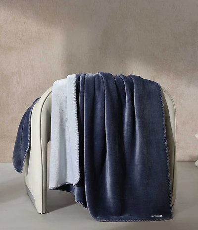 Calvin Klein Modern Lush Reversible Solid Throw Blanket