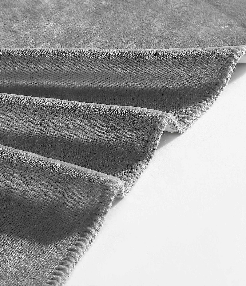 Calvin Klein Modern Lush Reversible Solid Throw Blanket