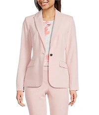 Calvin Klein Notch Lapel Long Sleeve One Button Jacket