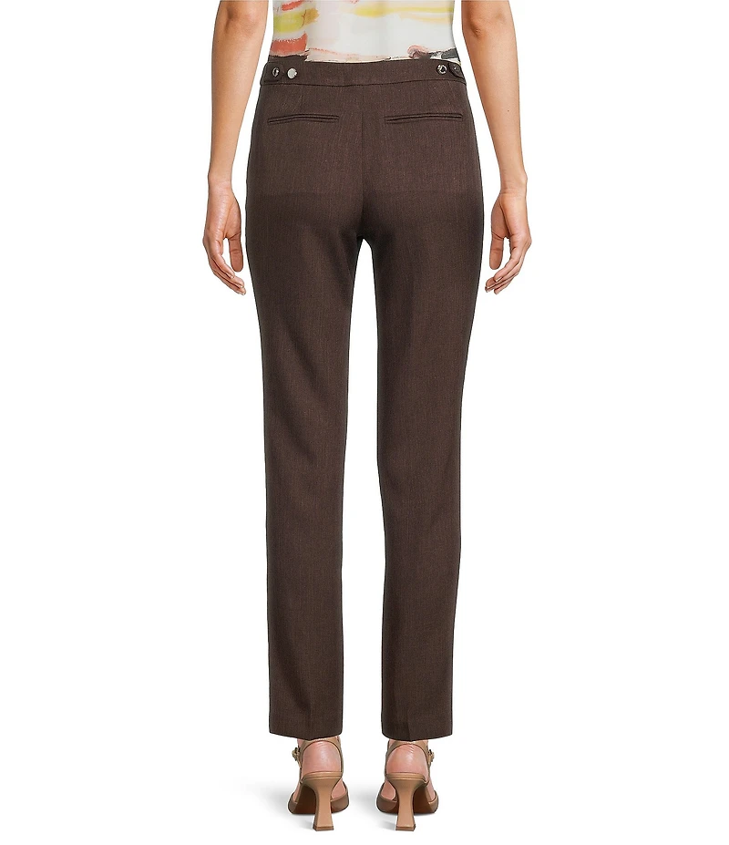 Calvin Klein Novelty Flat Front Mid Rise Straight Leg Pants