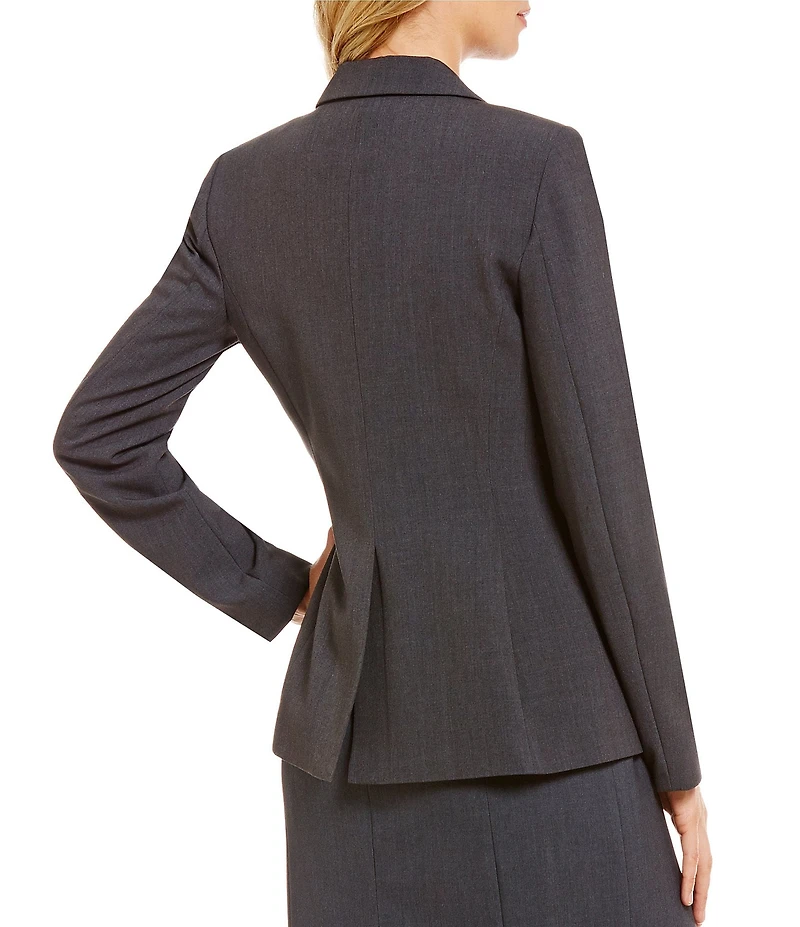 Calvin Klein Notch Lapel Long Sleeve One Button Jacket