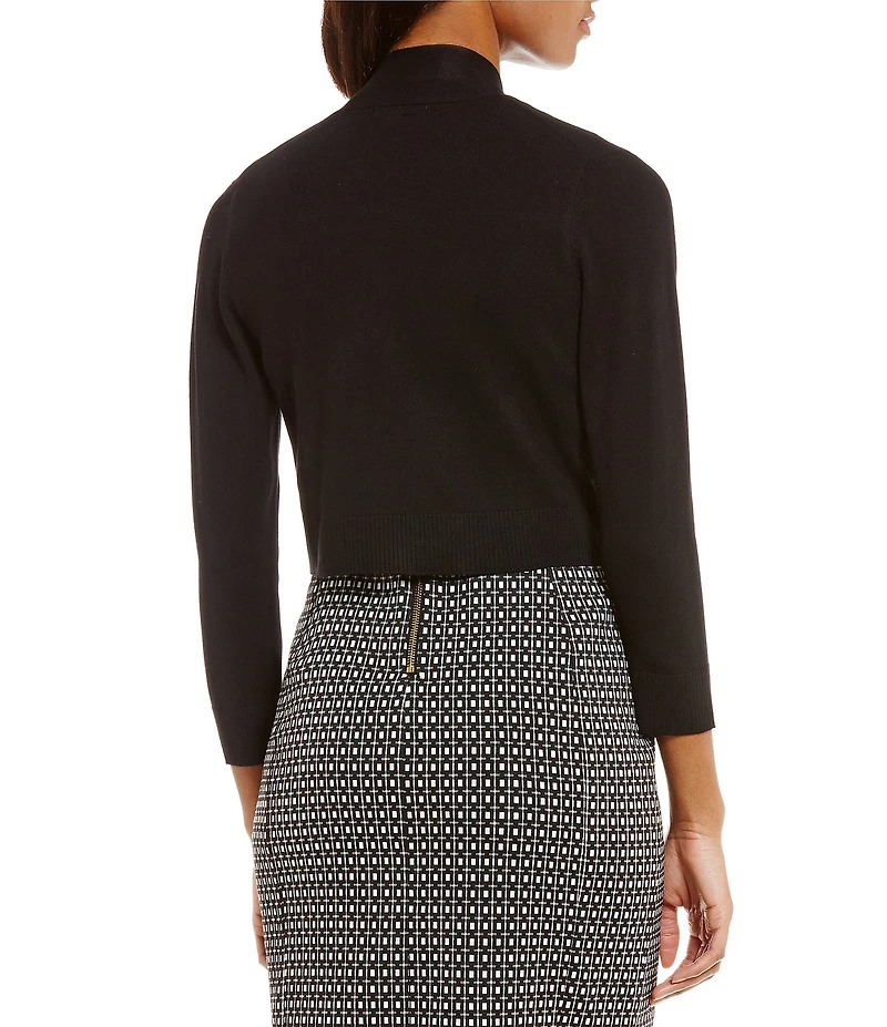 Calvin Klein Open Front 3/4 Sleeve Shrug