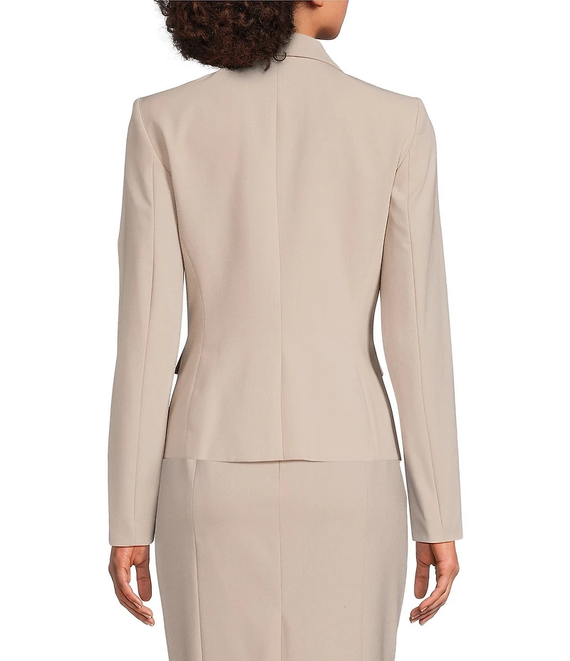 Calvin Klein Petite Size Notch Collar Long Sleeve Jacket