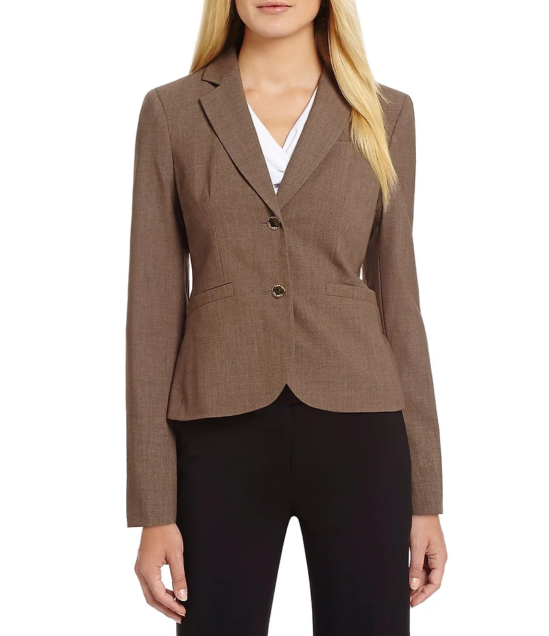 Calvin Klein Petite Size Notch Collar Long Sleeve Jacket