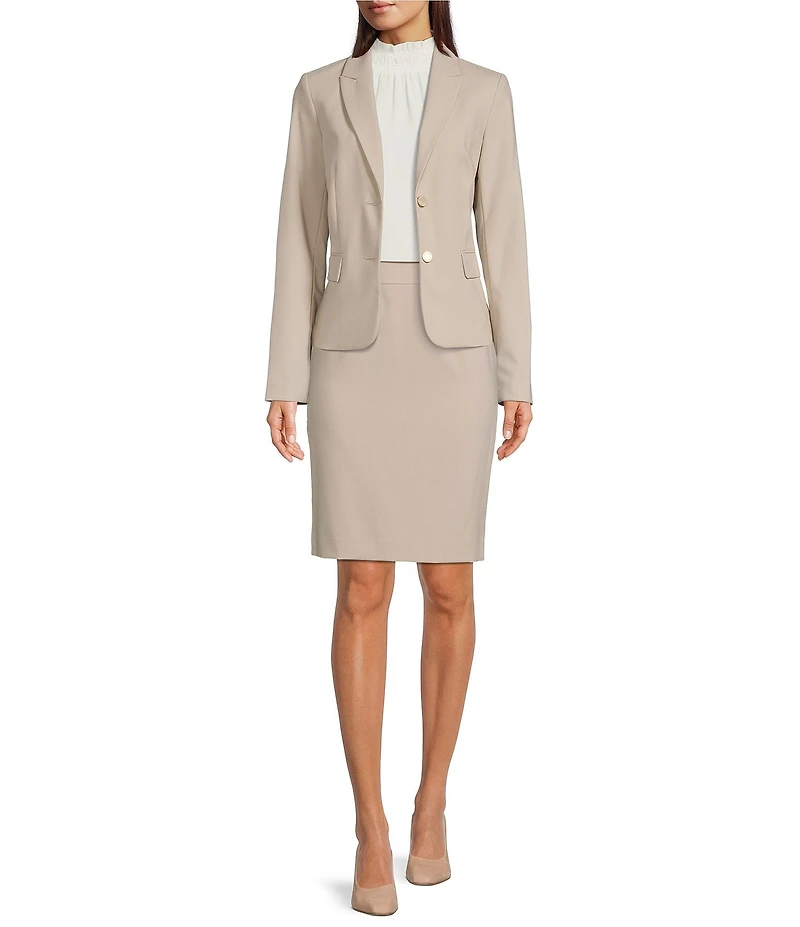 Calvin Klein Petite Size High Rise Luxe Stretch Pencil Skirt