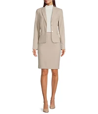 Calvin Klein Petite Size High Rise Luxe Stretch Pencil Skirt