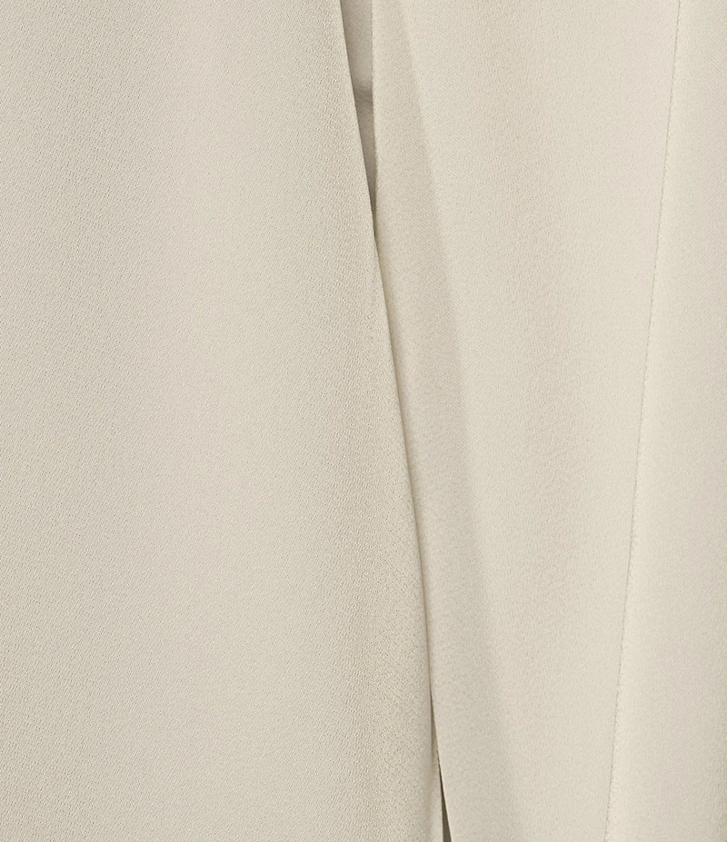 Calvin Klein Petite Size Woven Pleated Keyhole Crew Neck Long Sleeve Blouse