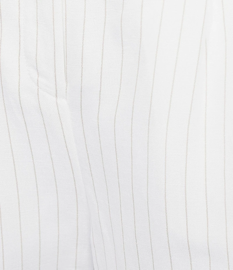 Calvin Klein Pinstripe Linen Blend Pants